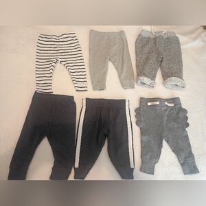 Stylish Kids Bottoms Set - Black, Gray, and Striped